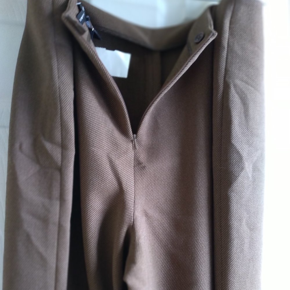 YANSI FUGEL Trousers Pants16 US / 46 EUR New w/tag $210 Coffee Brown Poly Rayon - Picture 4 of 12